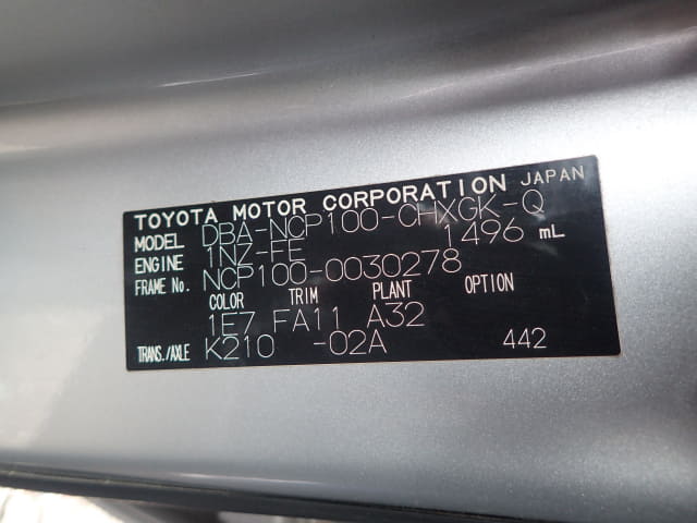 TOYOTA Ractis thumbnail 55